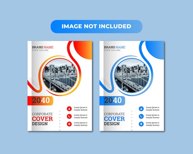 City background corporate book cover design template