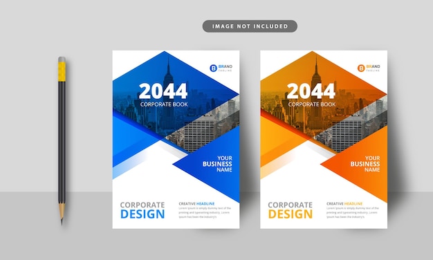 City background corporate business book cover design or annual report or booklet cover template