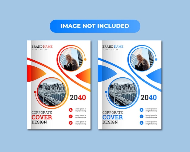 City background corporate business book cover design template A4