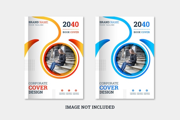 City background creative business corporate book cover design template in a4