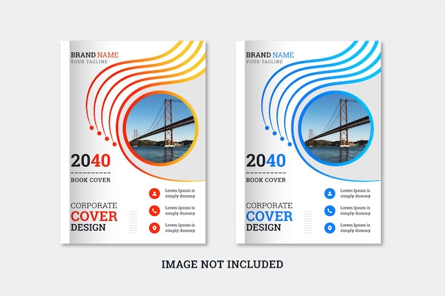 City background modern creative business corporate book cover design template