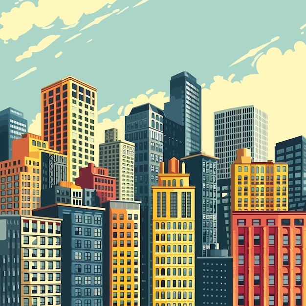 City_background_vector_illustration