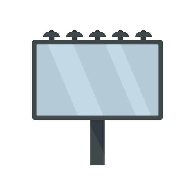 City billboard icon Flat illustration of city billboard vector icon isolated on white background