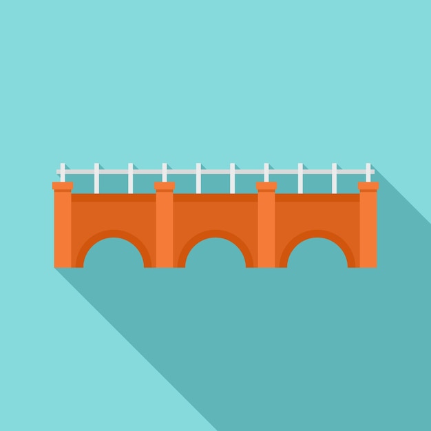 Vector city bridge icon flat illustration of city bridge vector icon for web design