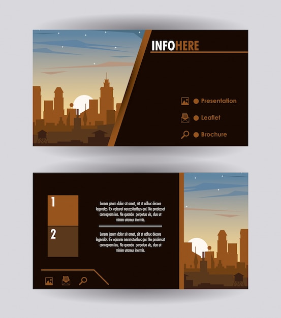 Vector city brochure infographic