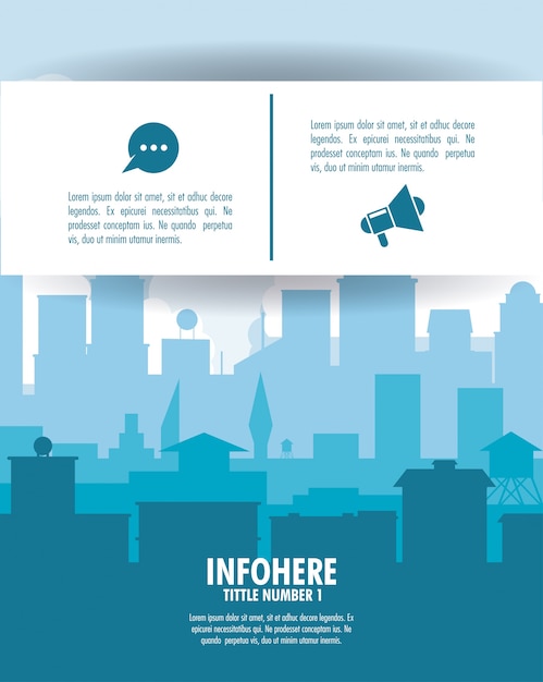 Brochure città infografica