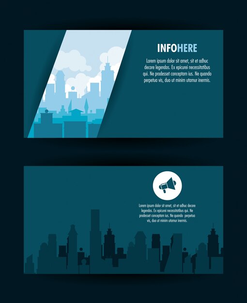 Vector city brochure infographic