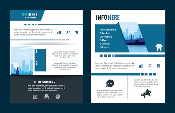Vector 도시 브로슈어 infographic