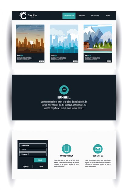 Vector city brochure infographic