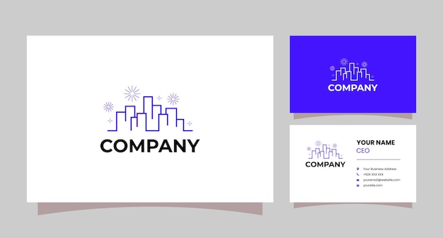 City building logo with business card