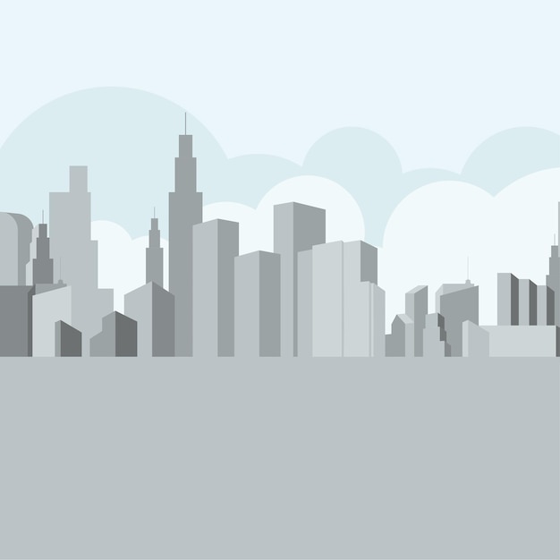 City building skyline illustration vector