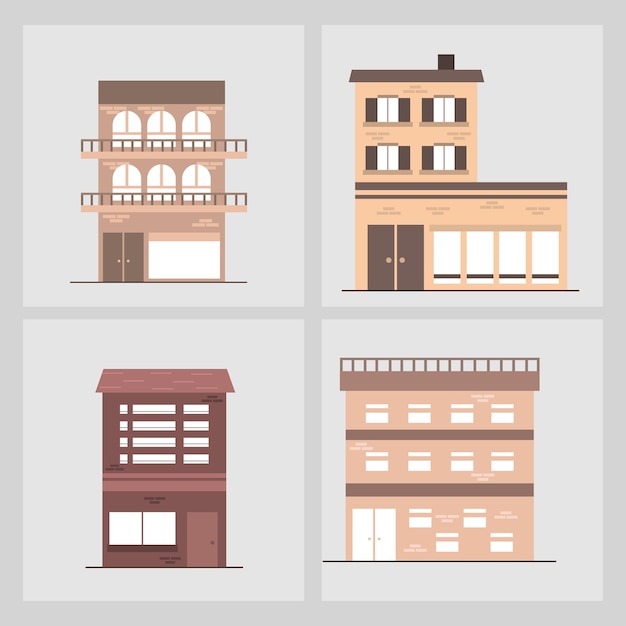 City buildings icons