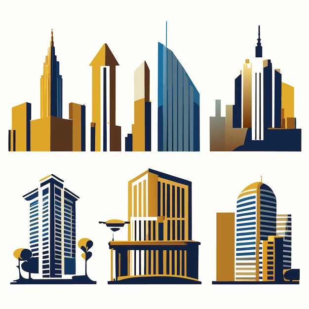 City Buildings Vector Graphic in EPS Format