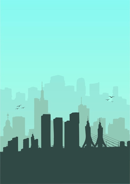 City buildings vector illustration