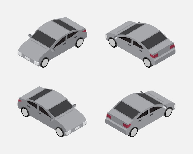 City car isometric classic vector