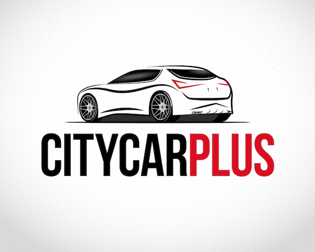 City Car Plus Concept Logo Design template