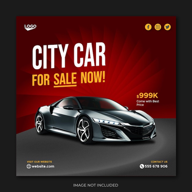 city car sale promotion social media post