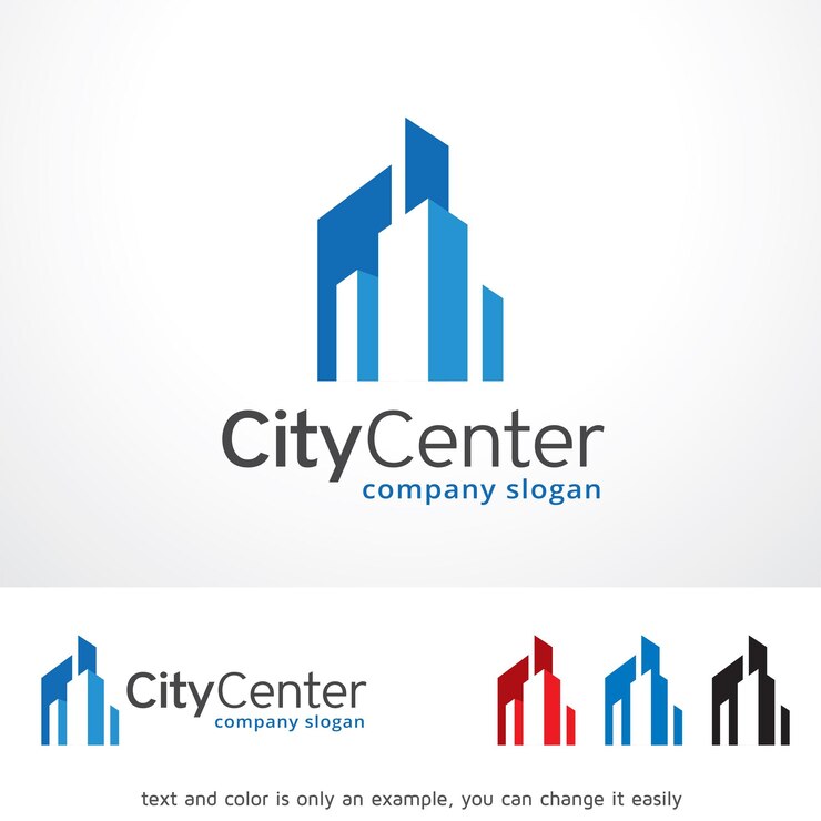 City Center Logo Template Design Vector Emblem Design Concept Creatief symbool Icon
