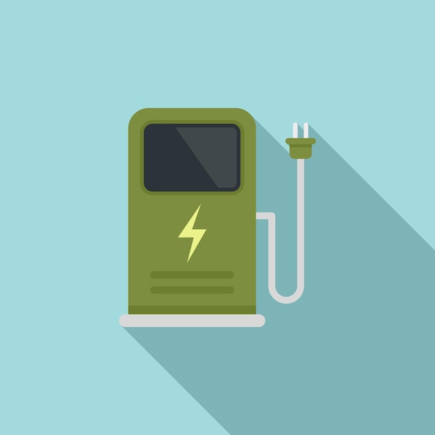 Значок городской зарядной станции Плоская иллюстрация векторной иконки городской зарядной станции для веб-дизайна