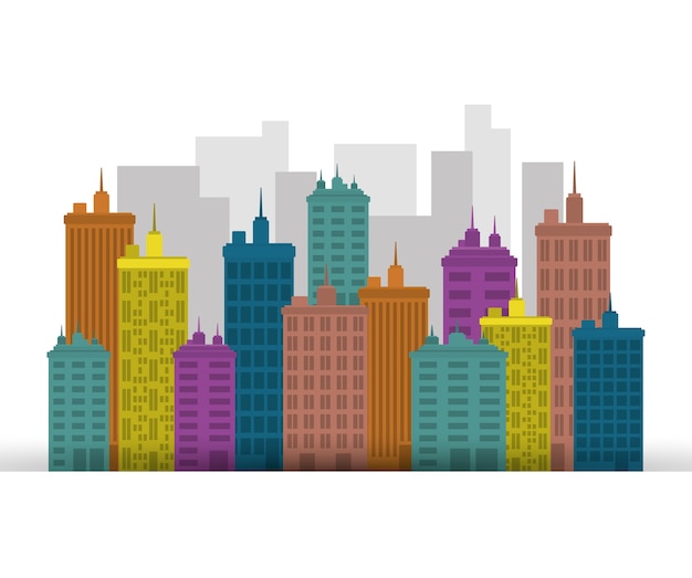 city concept with icon design