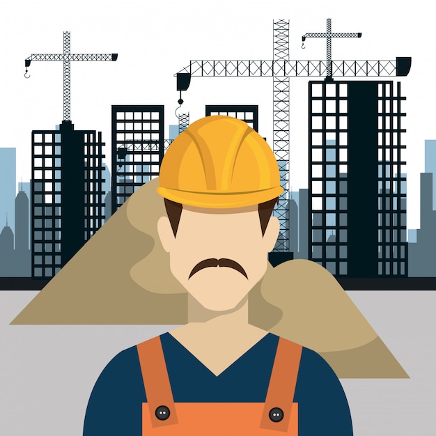 city under construction cityscape background icon