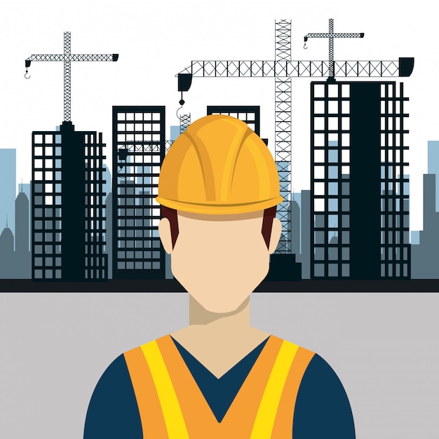 city under construction cityscape background icon