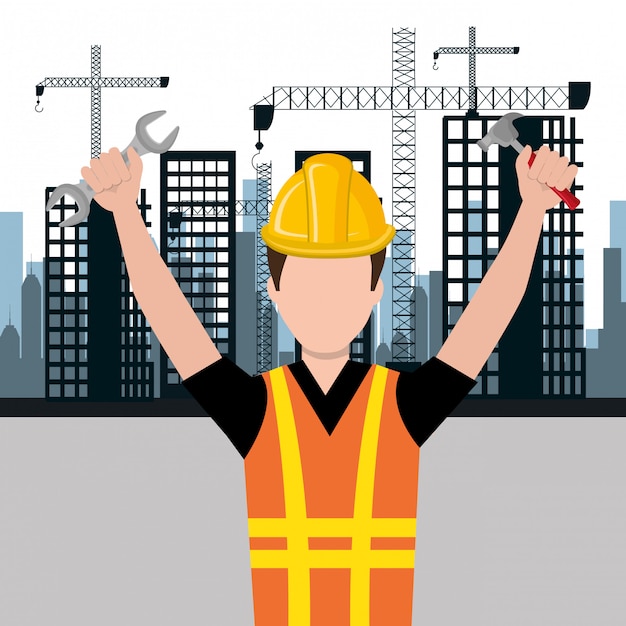 city under construction cityscape background icon