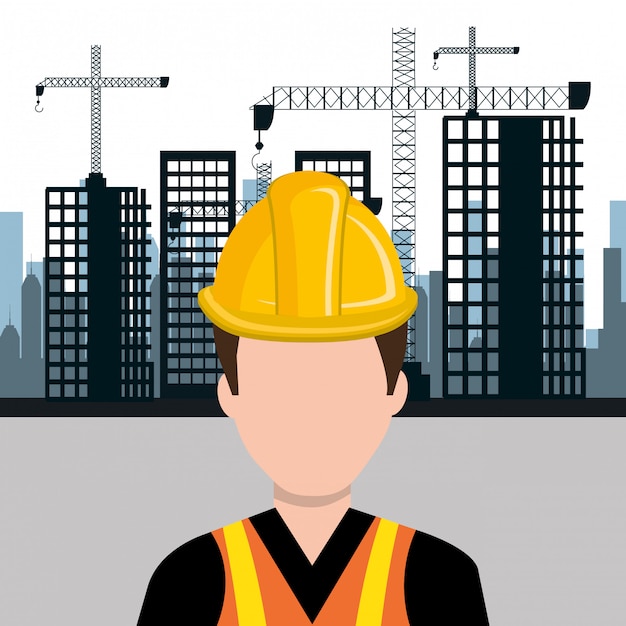 city under construction cityscape background icon