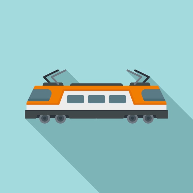 Vector city electric train icon flat illustration of city electric train vector icon for web design