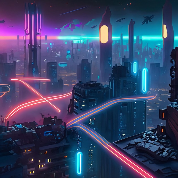 Vector city future city wonderful wallpaper amp background