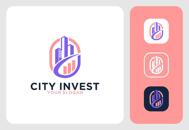 City investment with real estate logo design