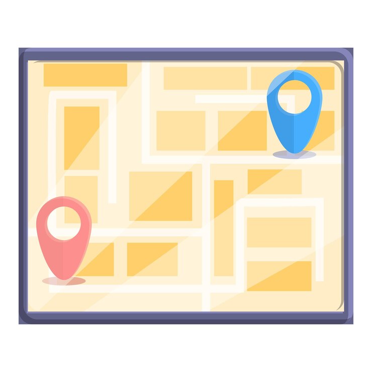 Vector city itinerary icon cartoon of city itinerary vector icon for web design isolated on white background