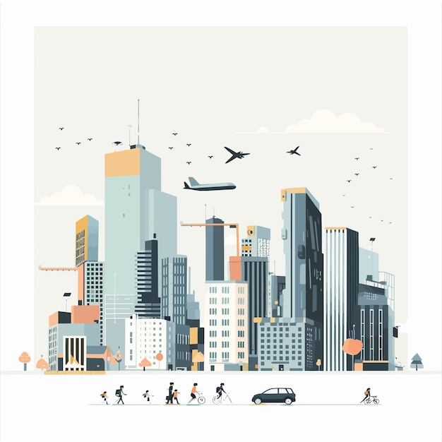 Vector city landscape