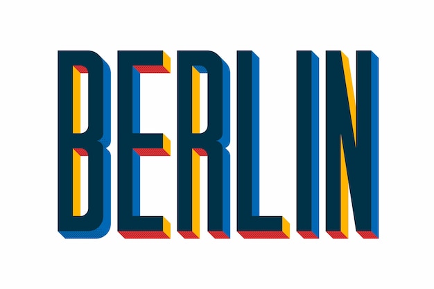 City lettering with berlin concept