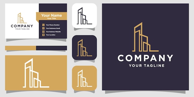 City logo design template with business card template