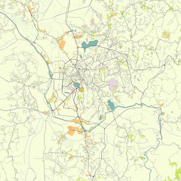 City map of Antananarivo Madagascar