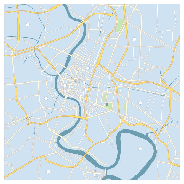 Vector city map for any kind of digital info graphics and print publication