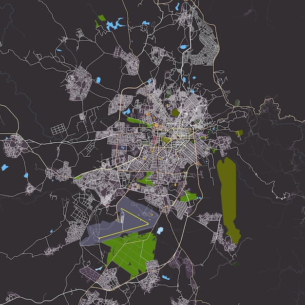 アスマラ市の地図 エリトリア