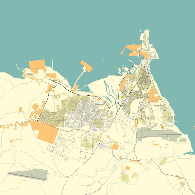 Карта города Джибути