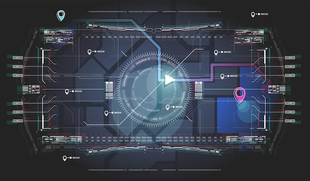 Vector city map navigation.