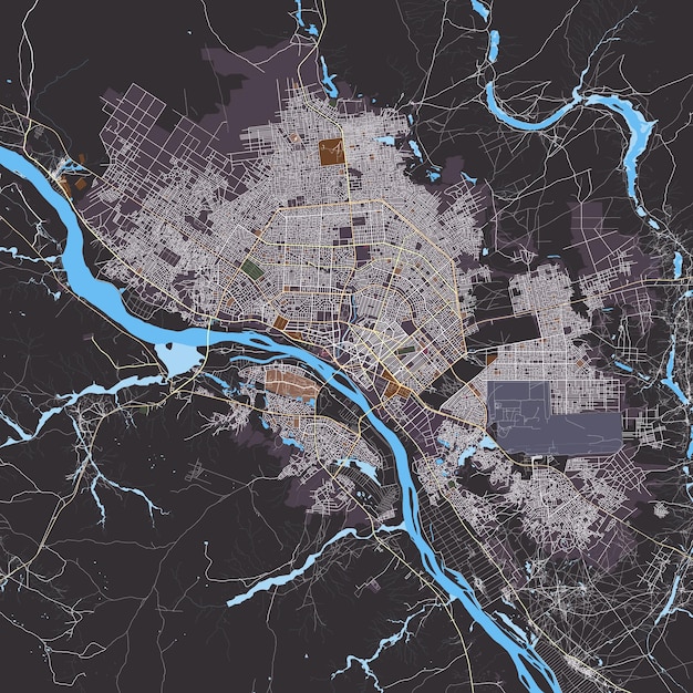 City map of Niamey Niger