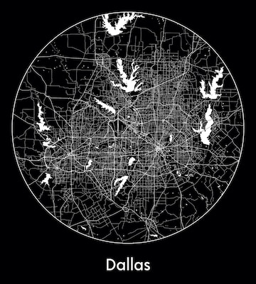 Premium Vector | City map north america united states dallas vector