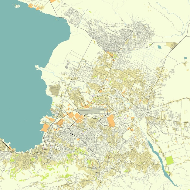 City map of PortauPrince Haiti