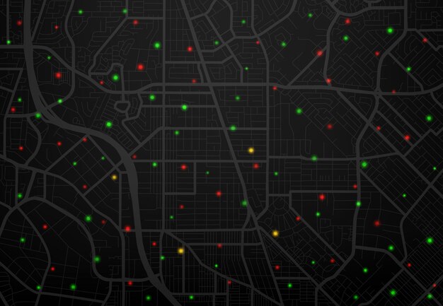 Vector city map traffic satellite tracking background