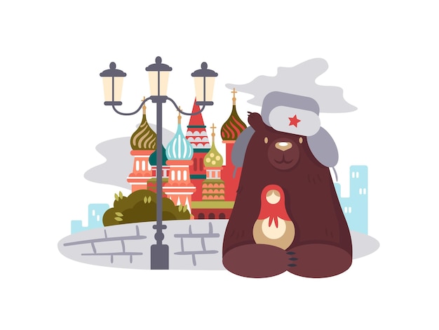 Vector city of moscow