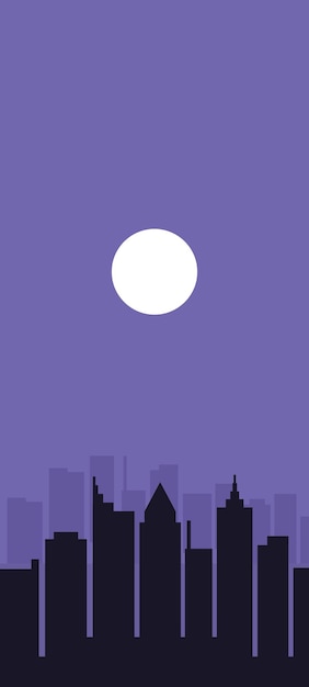 city night sky and buildings phone wallpaper minimalist wallpaper