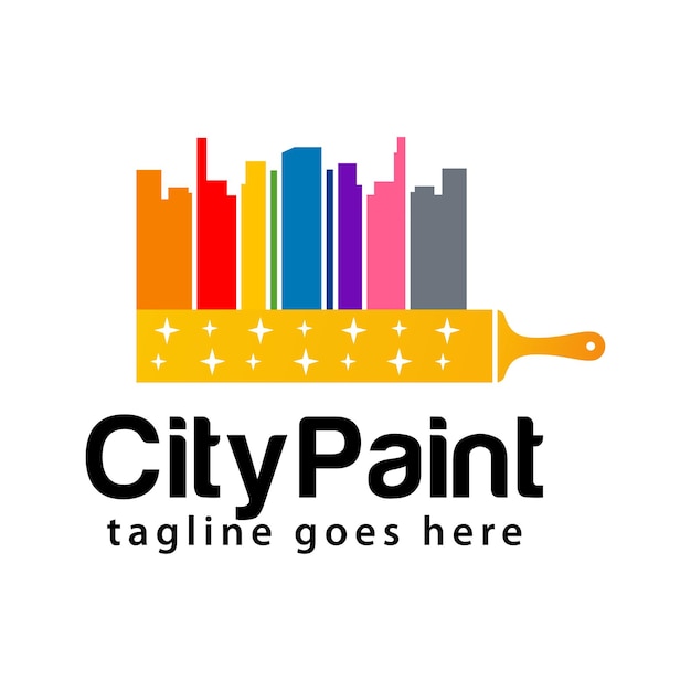 City paint logo design template