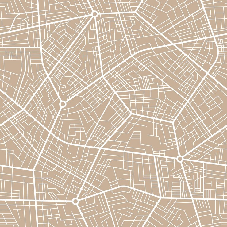 Vector city plan pattern town map with streets and roads