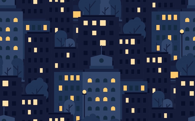 City seamless pattern