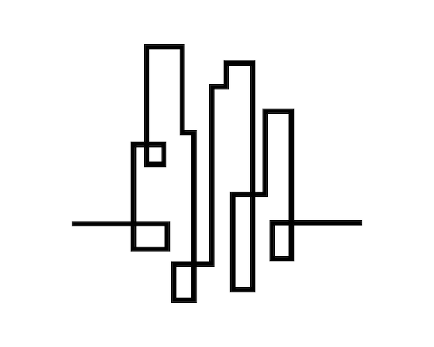 City silhouette flat design